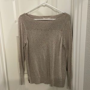 Loft sweater. Oatmeal color. Boat neck. S. Worn once.